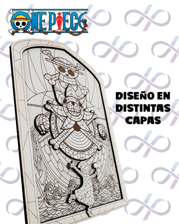 Cuadro Vidriera Multicapa de One Piece
